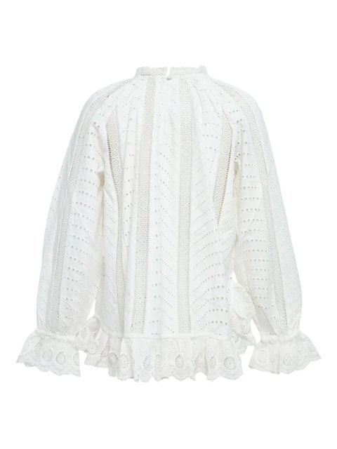 Ulla Johnson Marcella asymmetrical long-sleeve blouse - White - zdjęcie produktu nr 2