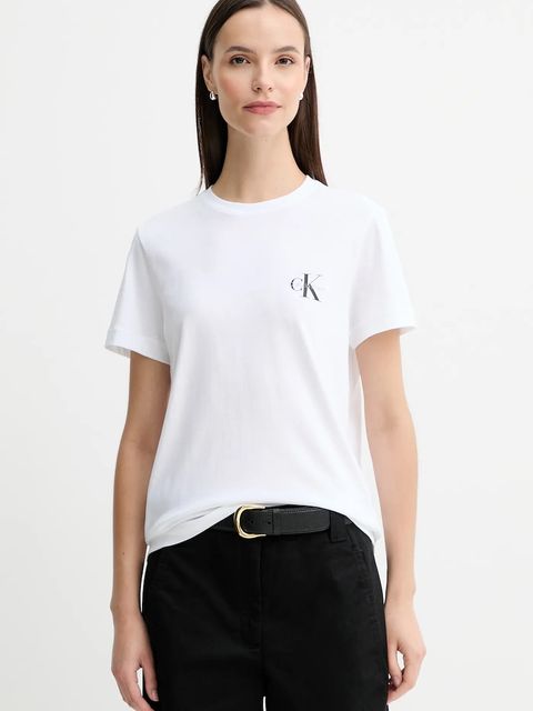 Calvin Klein Jeans t-shirt bawełniany damski kolor szary LV047C905G - zdjęcie produktu nr 1
