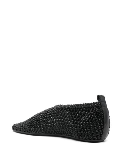 TOTEME woven ballet flats - Black