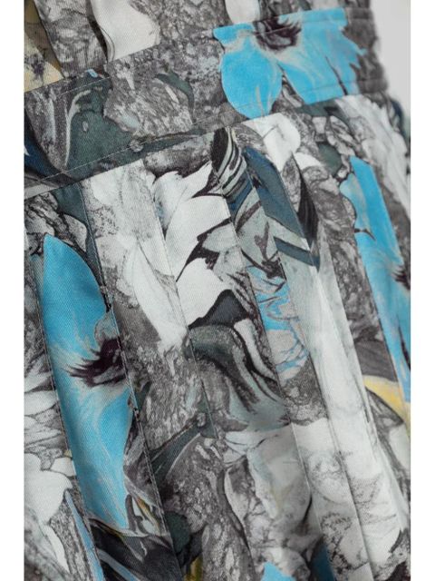 Tory Burch printed pleated midi dress - Blue