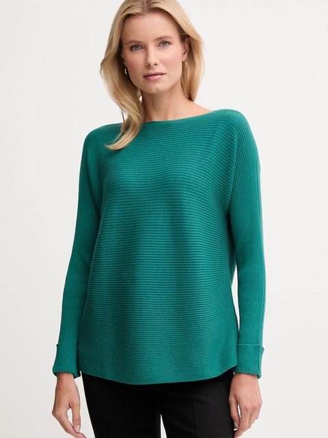 United Colors of Benetton sweter z dodatkiem wełny damski kolor zielony 1Y6SD10CH - zdjęcie produktu nr 1