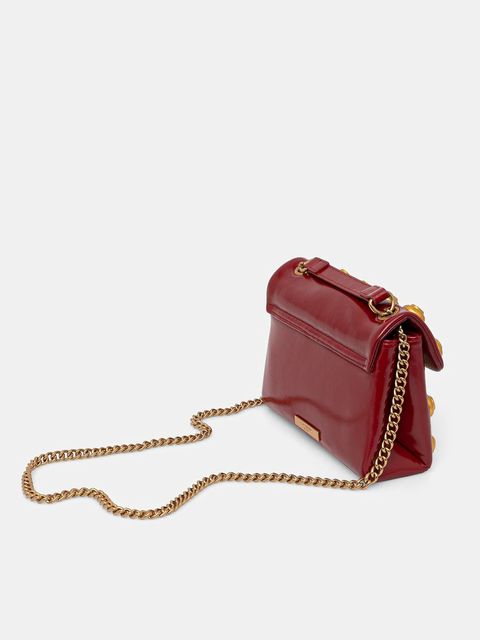 Kurt Geiger London torebka skórzana KENSINGTON kolor bordowy 4700250319