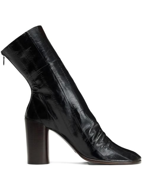 LEMAIRE 80mm Glove Eel leather block-heel boots - Black - zdjęcie produktu nr 1