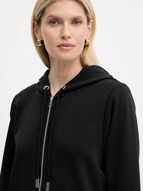 MICHAEL Michael Kors bluza damska kolor czarny z kapturem gładka MT551SSE45