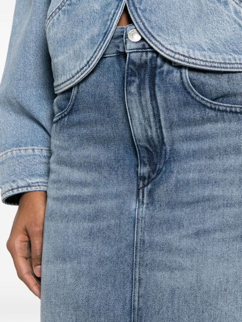 ISABEL MARANT Tilauria stonewashed denim skirt - Blue