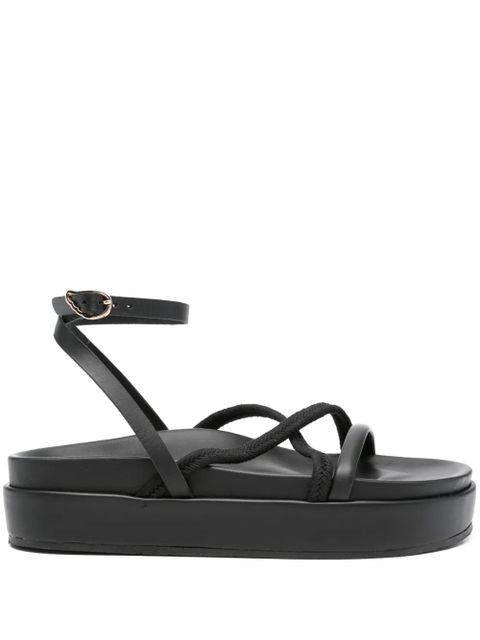 Ancient Greek Sandals 30mm crossover platform sandals - Black - zdjęcie produktu nr 1