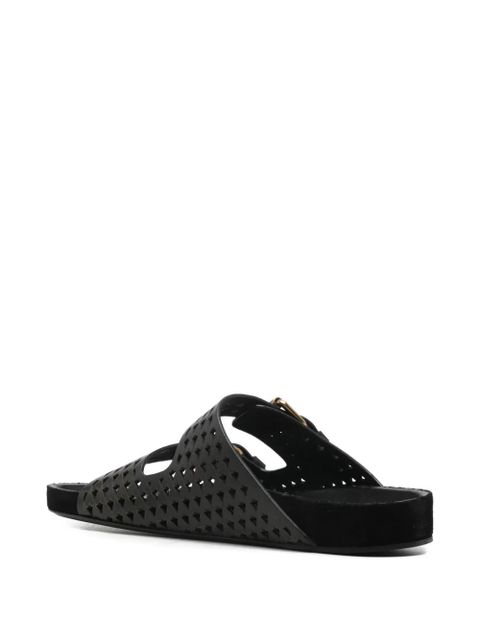 ISABEL MARANT Lennyo cutout buckle flat sandals - Black