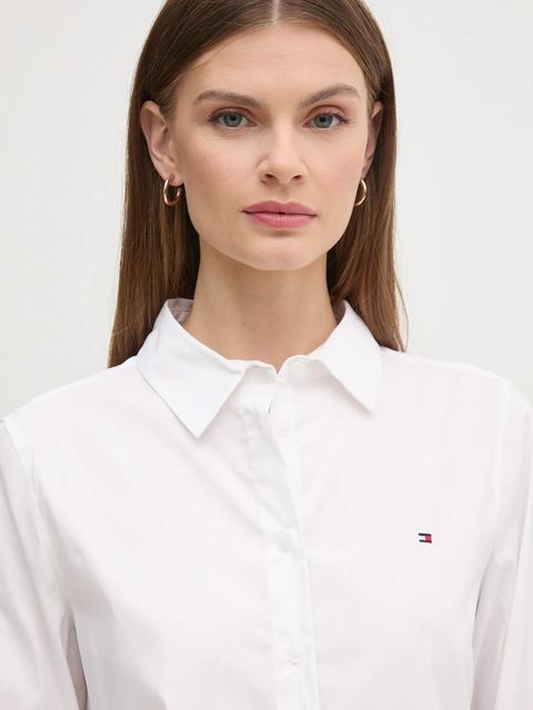 Tommy Hilfiger koszula damska kolor biały regular z kołnierzykiem klasycznym WW0WW44084