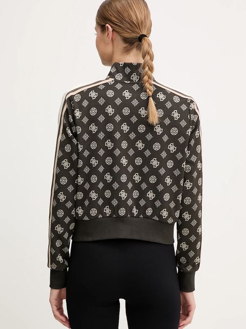 Guess bluza PEONY damska kolor brązowy wzorzysta V5YQ07 K0282