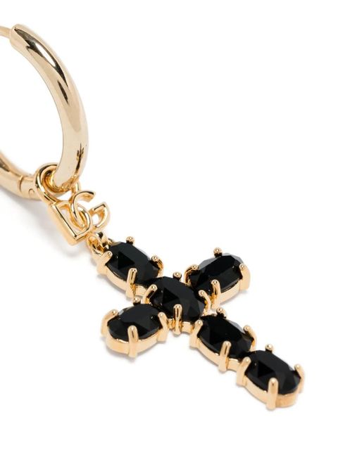 Dolce & Gabbana cross-charm drop earrings - Gold