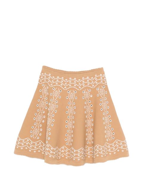 SANDRO knitted mini skirt - Neutrals - zdjęcie produktu nr 1