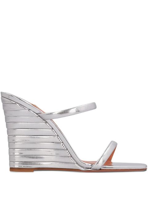 Aquazzura 95mm Riviera wedge sandals - Grey - zdjęcie produktu nr 1
