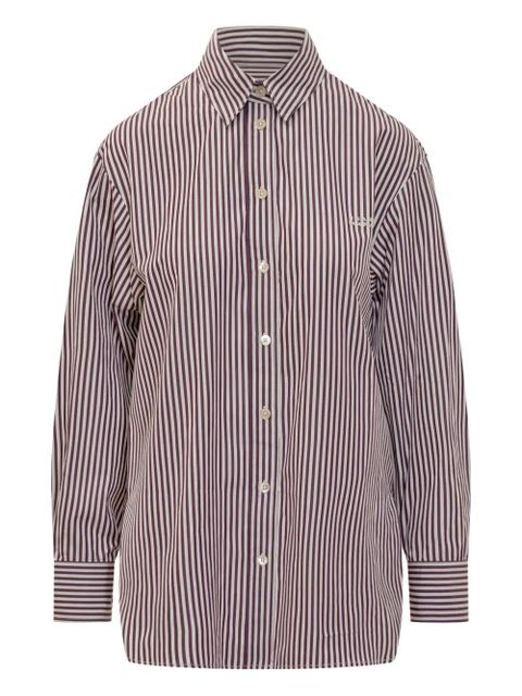 ISABEL MARANT Fabriza striped button-down shirt - Red - zdjęcie produktu nr 1