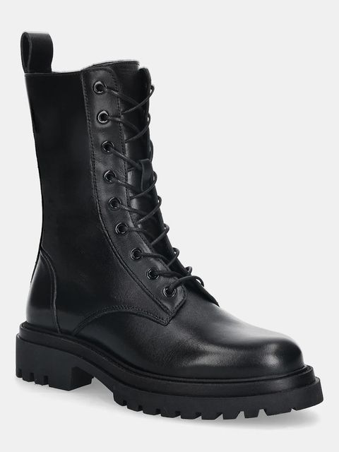 Answear.LAB workery skórzane kolor czarny na platformie