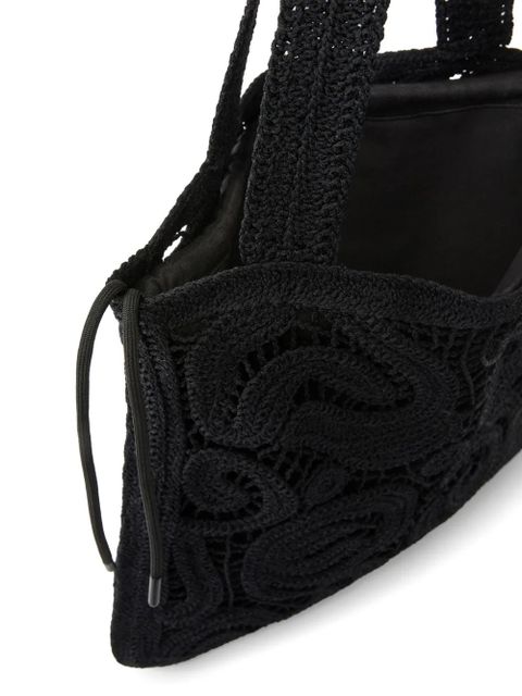 PINKO medium crocheted tote bag - Black