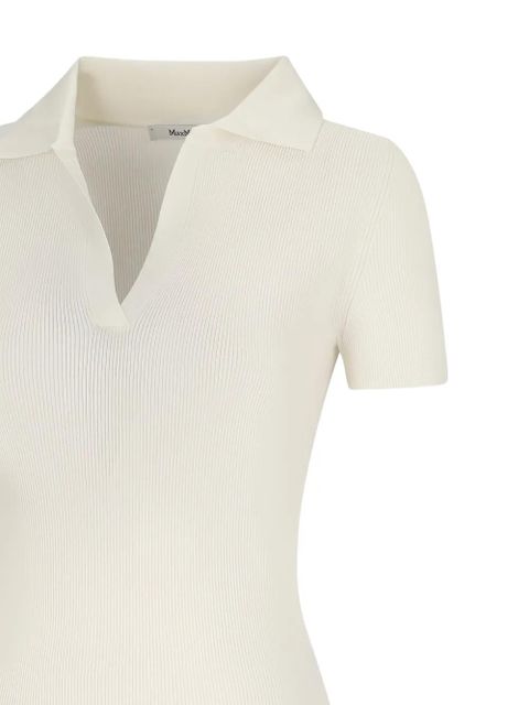 Max Mara V-neck ribbed top - Neutrals - zdjęcie produktu nr 2
