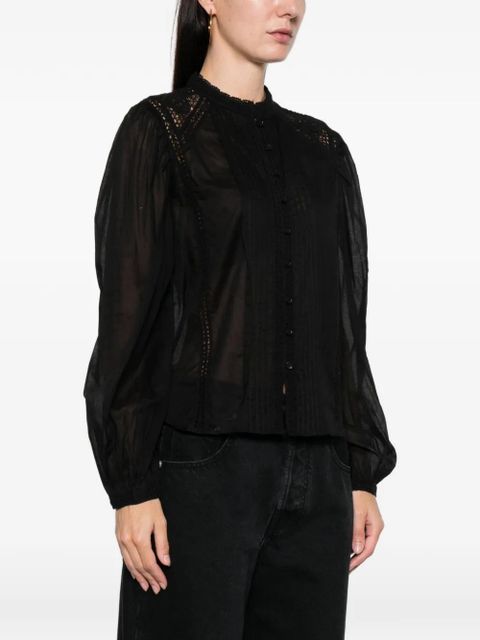 MARANT ÉTOILE Greicy lace-panel top - Black - zdjęcie produktu nr 2