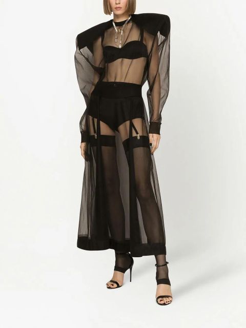 Dolce & Gabbana DG-logo high-waisted satin briefs - Black