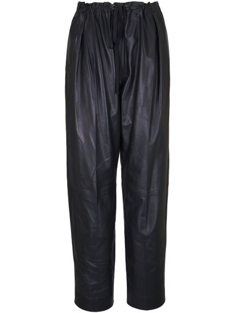 KHAITE leather trousers - Black - zdjęcie produktu nr 1