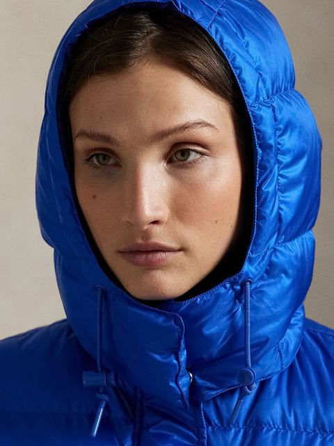 Polo Ralph Lauren kurtka puchowa damska kolor niebieski 211932183