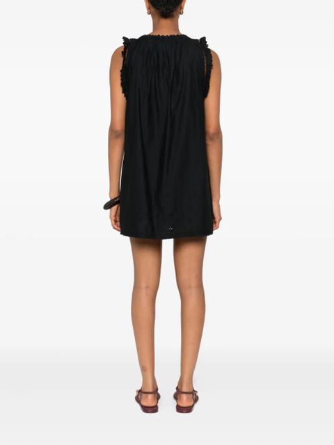 DÔEN Nessie broderie-anglaise mini dress - Black