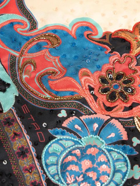 ETRO fringing silk scarf - Black - zdjęcie produktu nr 2