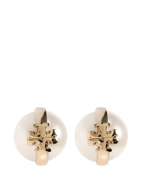 Tory Burch pearl logo earrings - Gold - zdjęcie produktu nr 1