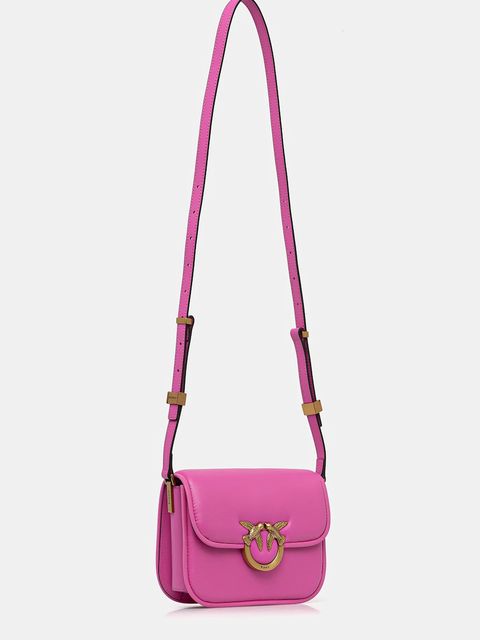 Pinko torebka skórzana kolor różowy 104297 A26L