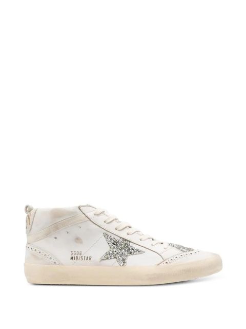 Golden Goose Mid-Star glitter-detail sneakers - Neutrals - zdjęcie produktu nr 1