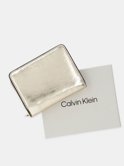 Calvin Klein portfel damski kolor złoty LV04F1103G