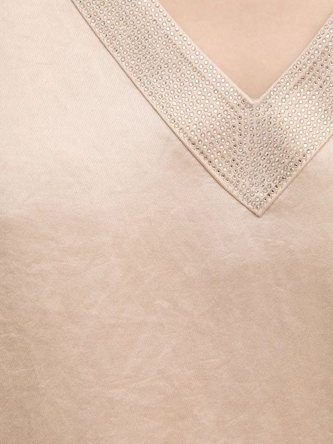 Marc Aurel bluzka damska kolor beżowy z aplikacją 6318-2000-93424