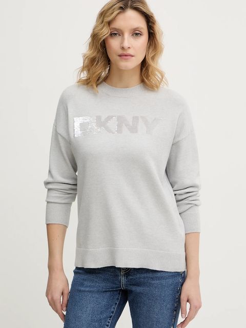 Dkny sweter damski kolor szary lekki DJ4R0407 - zdjęcie produktu nr 1