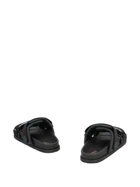 Moncler Mon Summer double-strap leather sandals - Black