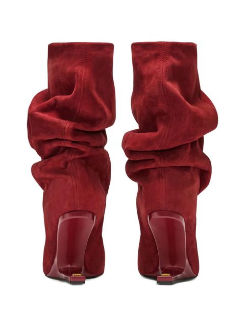 Balmain No Wedge' suede ankle boots - Red - zdjęcie produktu nr 2