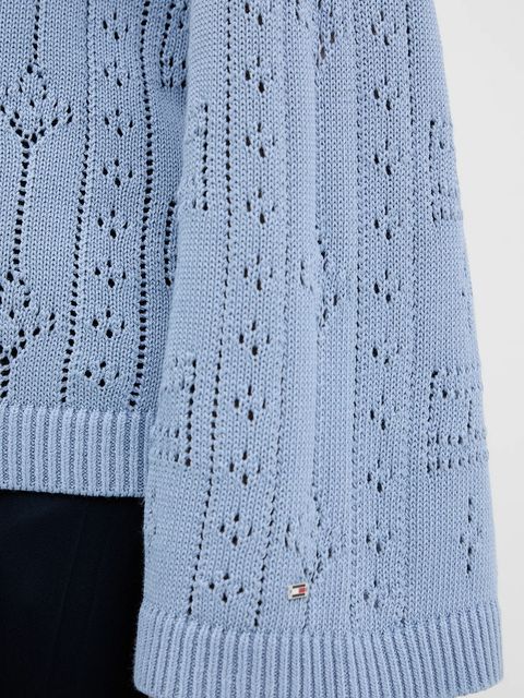 Tommy Hilfiger sweter damski kolor niebieski lekki WW0WW45910