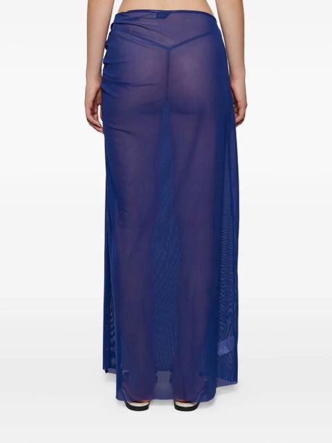 Bond-eye Claudia mesh draped maxi skirt - Blue