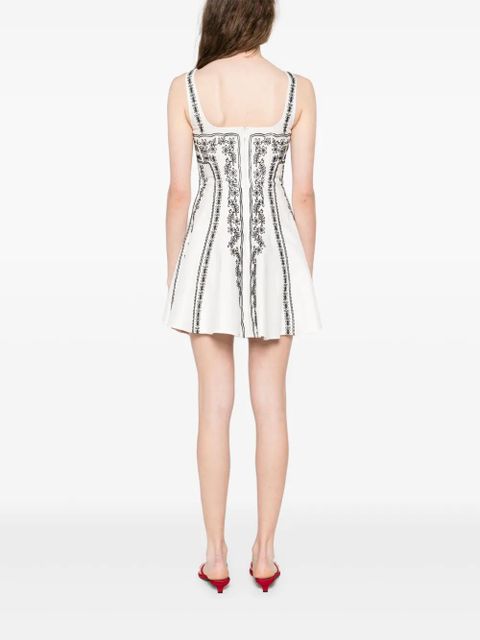 Maje embroidered-strap mini dress - White