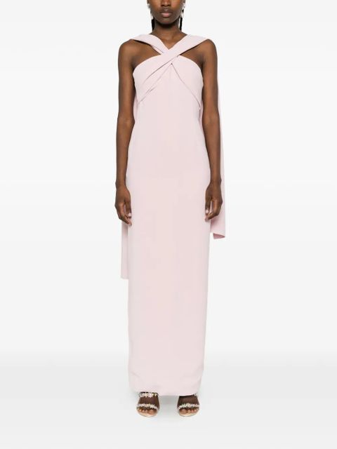 Solace London Rona crossover maxi dress - Pink