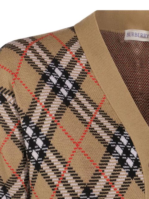 Burberry checked cardigan - Neutrals