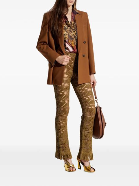 ETRO animal-print long-sleeve shirt - Brown