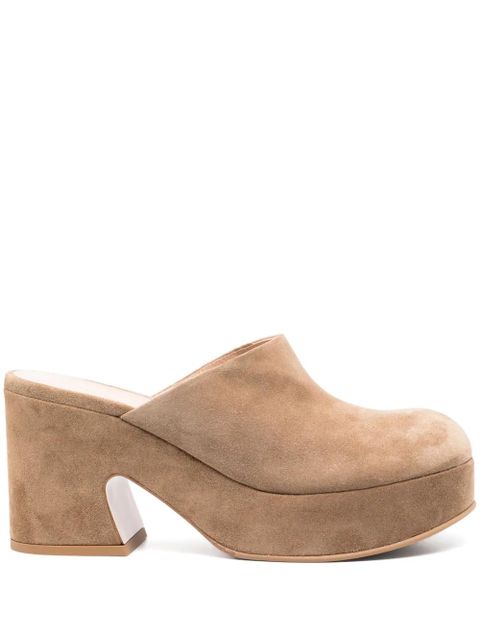 Gianvito Rossi 90mm Lyss mules - Brown - zdjęcie produktu nr 1