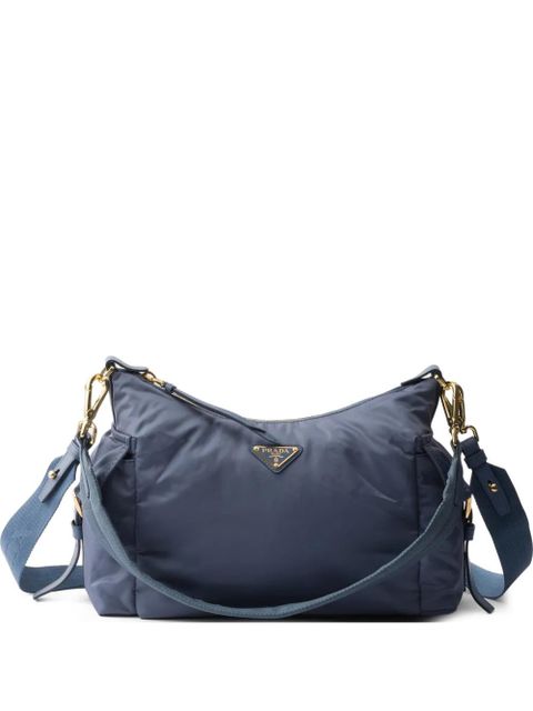 Prada Explore large Re-Nylon and leather shoulder bag - Blue - zdjęcie produktu nr 1
