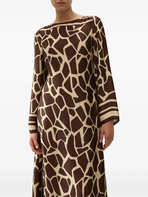Faithfull the Brand Orsino long-sleeve maxi dress - Brown