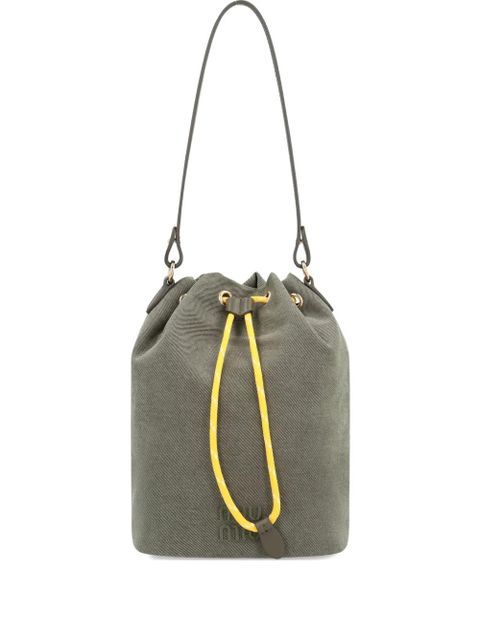 Miu Miu gabardine bucket bag - Green