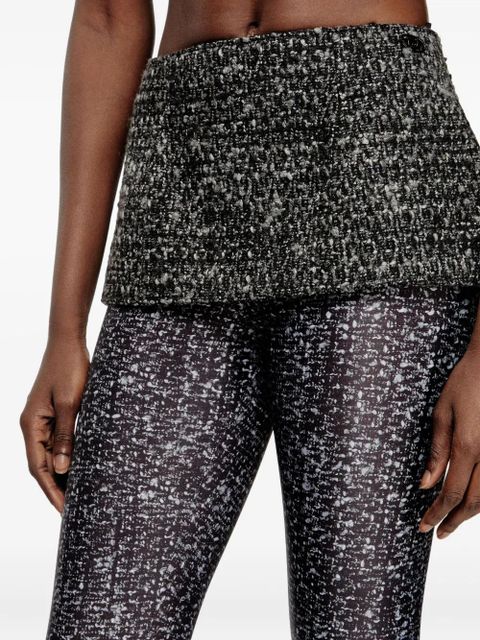 Diesel textured-panelled leggings - Grey