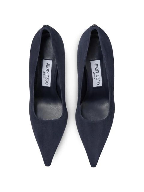 Jimmy Choo Ixia pointed leather pumps - Blue