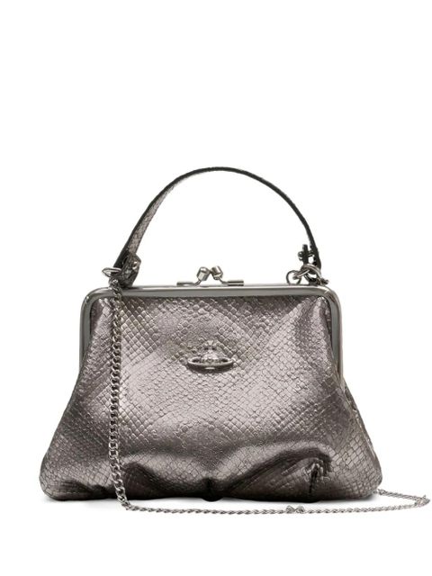 Vivienne Westwood Granny Frame embossed leather mini bag - Silver - zdjęcie produktu nr 1