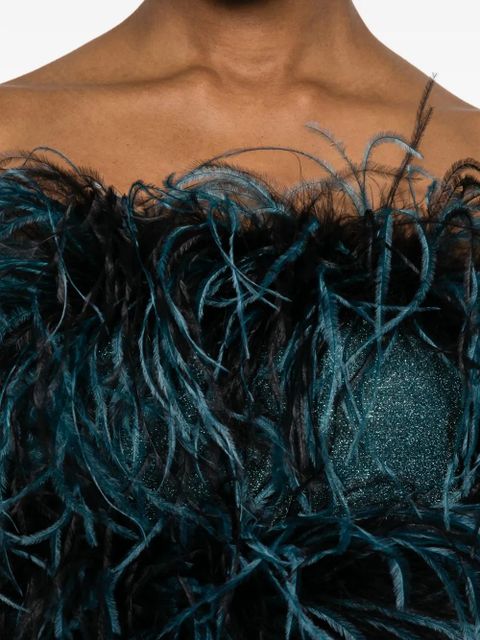 Oséree feathered mini dress - Blue