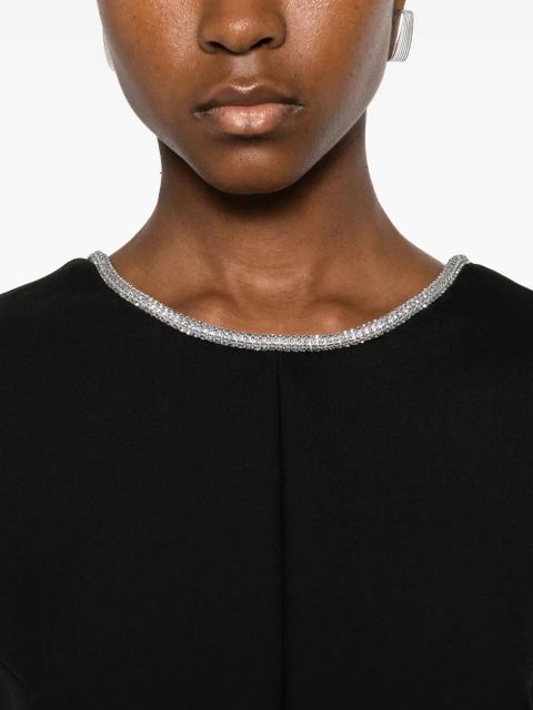 Róhe collar-embellished midi dress - Black