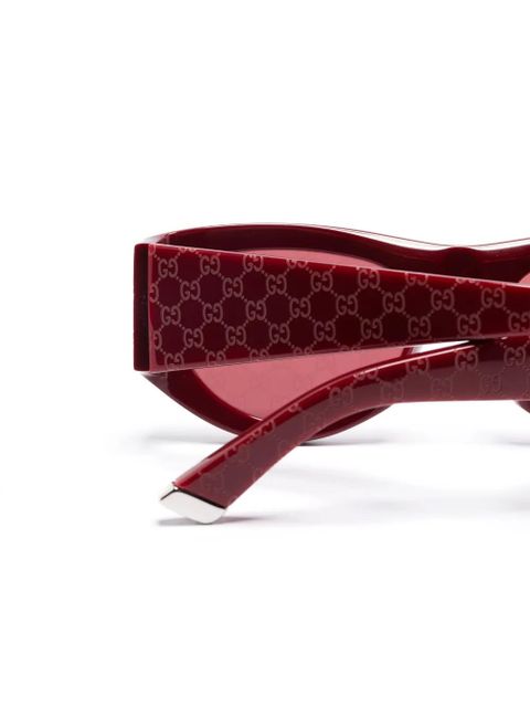 Gucci Eyewear geometric-frame sunglasses - Red - zdjęcie produktu nr 2
